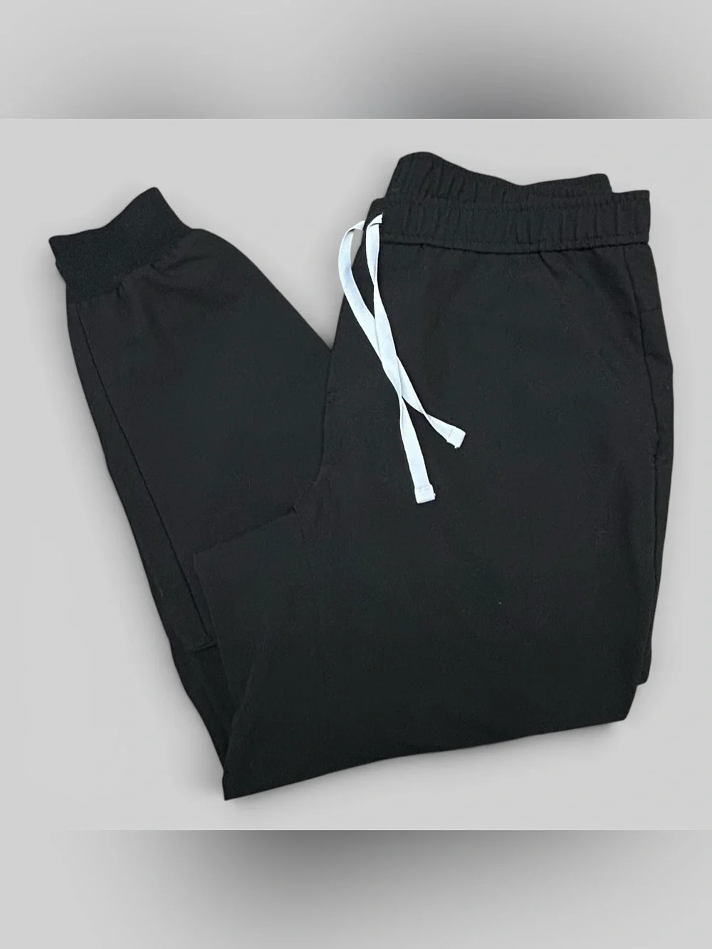 Figs Tansen Casual Scrub Pants Joggers Black Size Large Short L/S